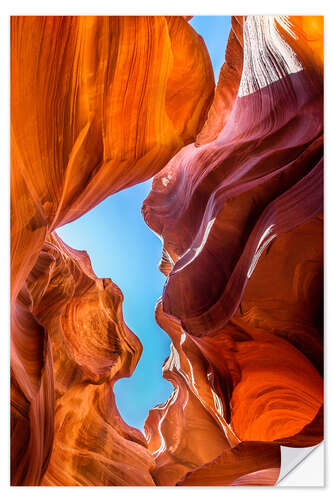 Selvklebende plakat Canyon with a blue sky