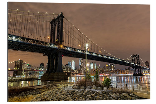 Obraz na aluminium Manhattan Bridge at night