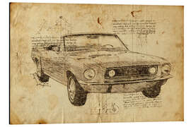 Magnettafel Vintage Mustang