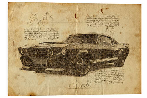 Foam board print Vintage Mustang Eleanor