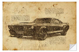 Vinilo para la pared Vintage Mustang Eleanor