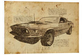 Foam board print Vintage Mustang II