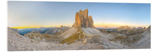 Acrylic print Drei Zinnen and Paternsattel Panorama