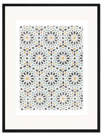 Gerahmter Kunstdruck Marokkanisches Mosaik