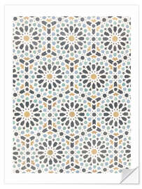 Selvklebende plakat Moroccan mosaic