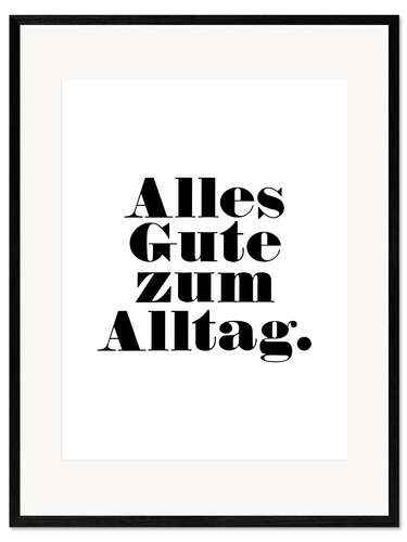 Framed art print Happy everyday life (German)