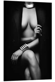 Magnettafel Frauenakt mit Mantel