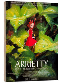 Tableau en bois Arrietty, le petit monde des chapardeurs