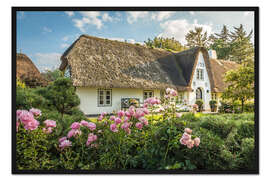 Gerahmter Kunstdruck Friesenhaus auf Sylt