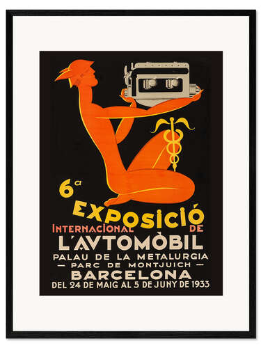 Impressão artística com moldura Exposicio international de l'automobil 1933