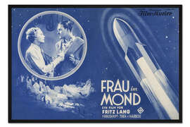 Gerahmter Kunstdruck Frau im Mond