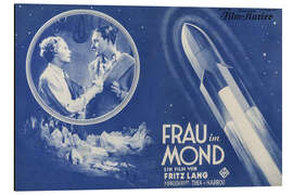 Magnettafel Frau im Mond