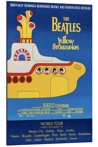 Obraz na aluminium The Beatles - Yellow Submarine