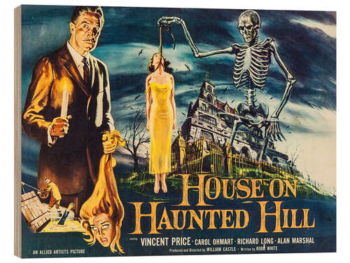 Wood print House on Haunted Hill