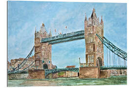 Tableau en plexi-alu Londres, Tower Bridge