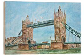 Cuadro de madera Londres, Tower Bridge