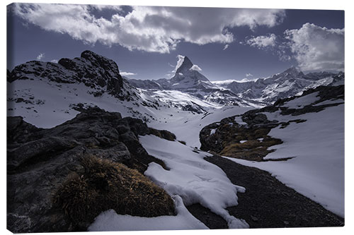 Leinwandbild Matterhorn in den Schweizer Alpen bei Zermatt