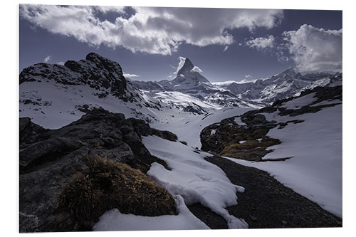 Foam board print Matterhorn in the Swiss Alps near Zermatt