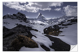 Vinilo para la pared Matterhorn en los Alpes suizos cerca de Zermatt