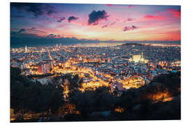 Foam board print View over Barcelona