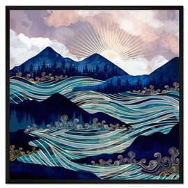 Gerahmter Kunstdruck Sonnenaufgang über dem Ozean