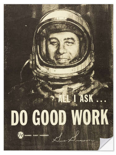 Wall sticker Do Good Work! - Gus Grissom