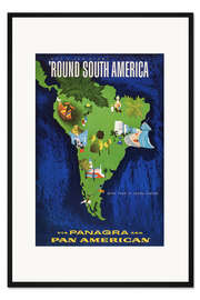 Gerahmter Kunstdruck Round South America