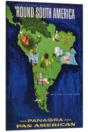 Magnettafel Round South America