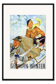 Gerahmter Kunstdruck Deutscher Winter