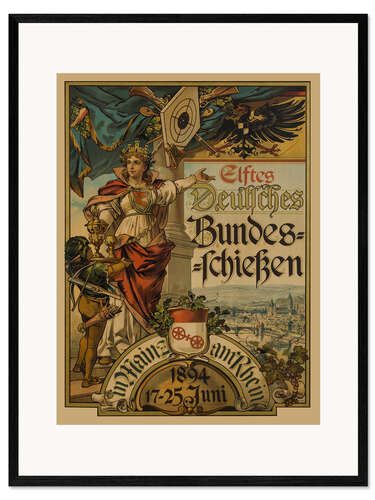 Plakat artystyczny premium w ramie Eleventh German federal shooting