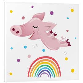 Magnettafel Regenbogenschwein