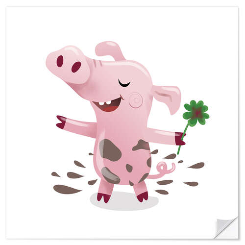 Autocolante decorativo Lucky pig