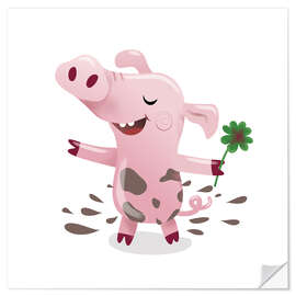 Wall sticker Lucky pig