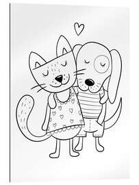 Galleriprint Cat and dog lineart