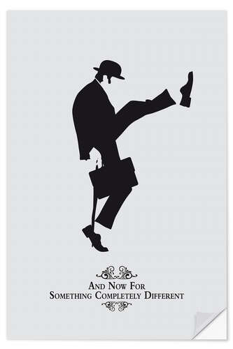 Selvklæbende plakat Ministry of Silly Walks