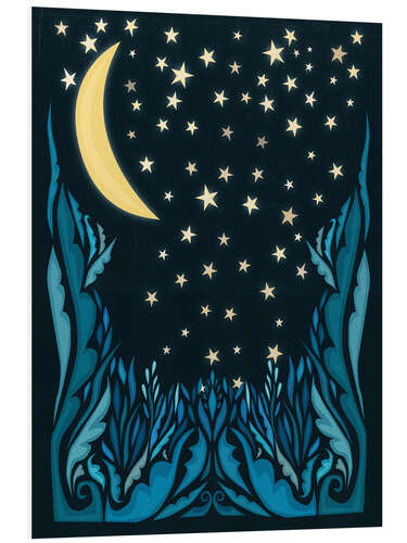 Foam board print Moon and Stars