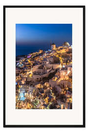 Gerahmter Kunstdruck Oia Santorini Griechenland