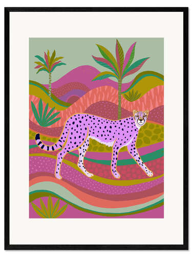 Plakat artystyczny premium w ramie Cheetah