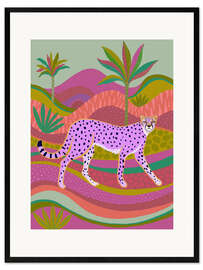 Ingelijste kunstdruk Cheetah