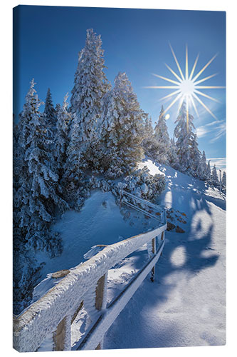 Tableau sur toile Splendeur hivernale à Füssen sur le Tegelberg