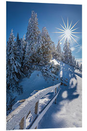 Hartschaumbild Winterpracht in Füssen am Tegelberg