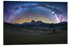 Aluminium print Milky Way, night sky in the Dolomites