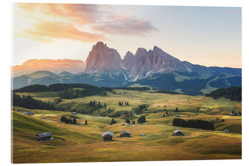 Acrylic print Tomorrow red in South Tyrol