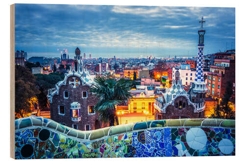 Puutaulu Park Güell Blue hour