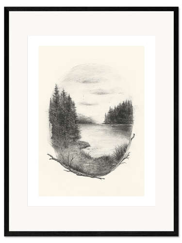 Framed art print At the lake