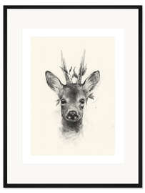 Gerahmter Kunstdruck Junger Rehbock - Richard Stark