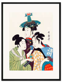 Gerahmter Kunstdruck Drei junge Männer oder Frauen