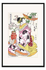 Gerahmter Kunstdruck Hanamurasaki des Tamaya-Hauses