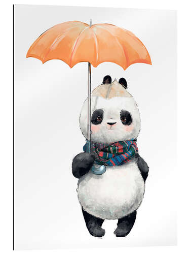 Gallery print Panda bear with an umbrella