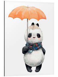 Magnettafel Pandabär mit Schirm